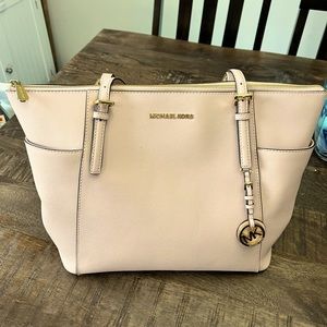 Michael Kors Medium Pink Leather Tote